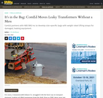 Utility Products Magazine, December 2020, Transformer Bag Containment ABG and ComEd